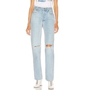 RE/DONE High Rise Loose Jeans Bleach Destroy